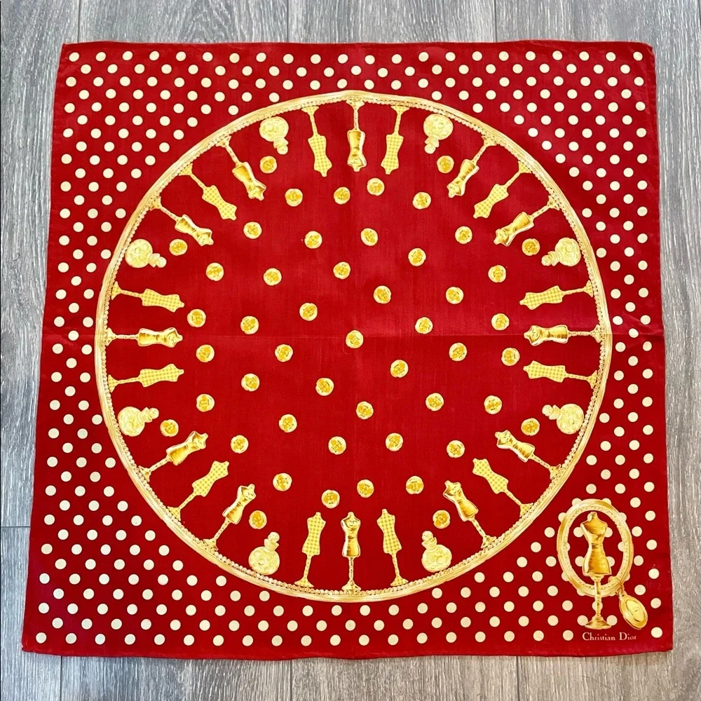 Vintage Dior rolled hem scarf nwot.